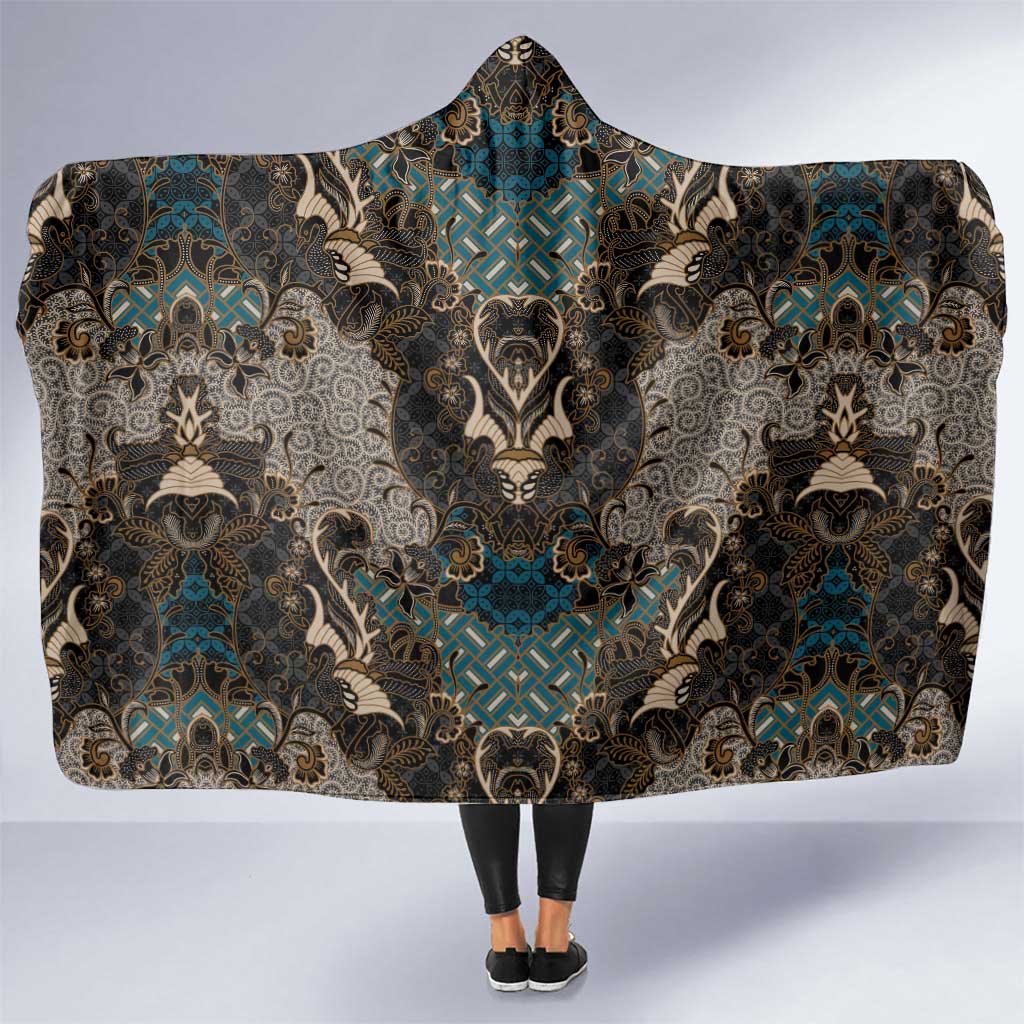 Madiba Nelson Mandela Hooded Blanket Indonesia Batik Black - Wonder Print Shop