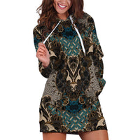 Madiba Nelson Mandela Hoodie Dress Indonesia Batik Black - Wonder Print Shop