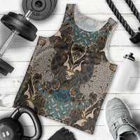 Madiba Nelson Mandela Men Tank Top Indonesia Batik Black - Wonder Print Shop