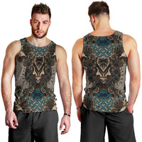 Madiba Nelson Mandela Men Tank Top Indonesia Batik Black - Wonder Print Shop