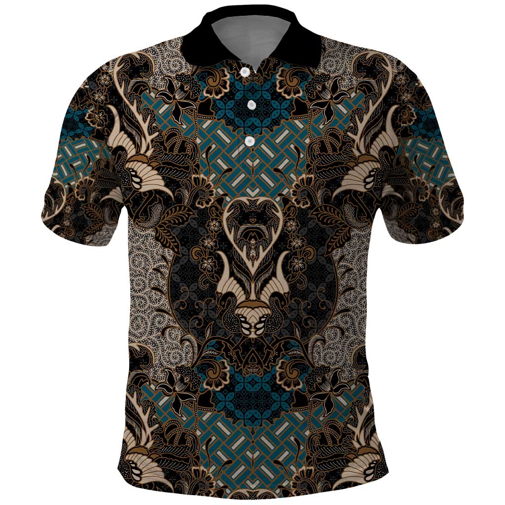 Madiba Nelson Mandela Polo Shirt Indonesia Batik Black - Wonder Print Shop