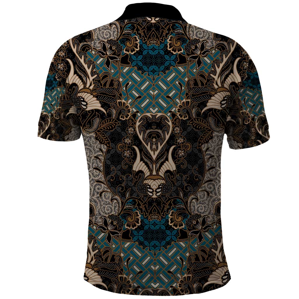 Madiba Nelson Mandela Polo Shirt Indonesia Batik Black - Wonder Print Shop