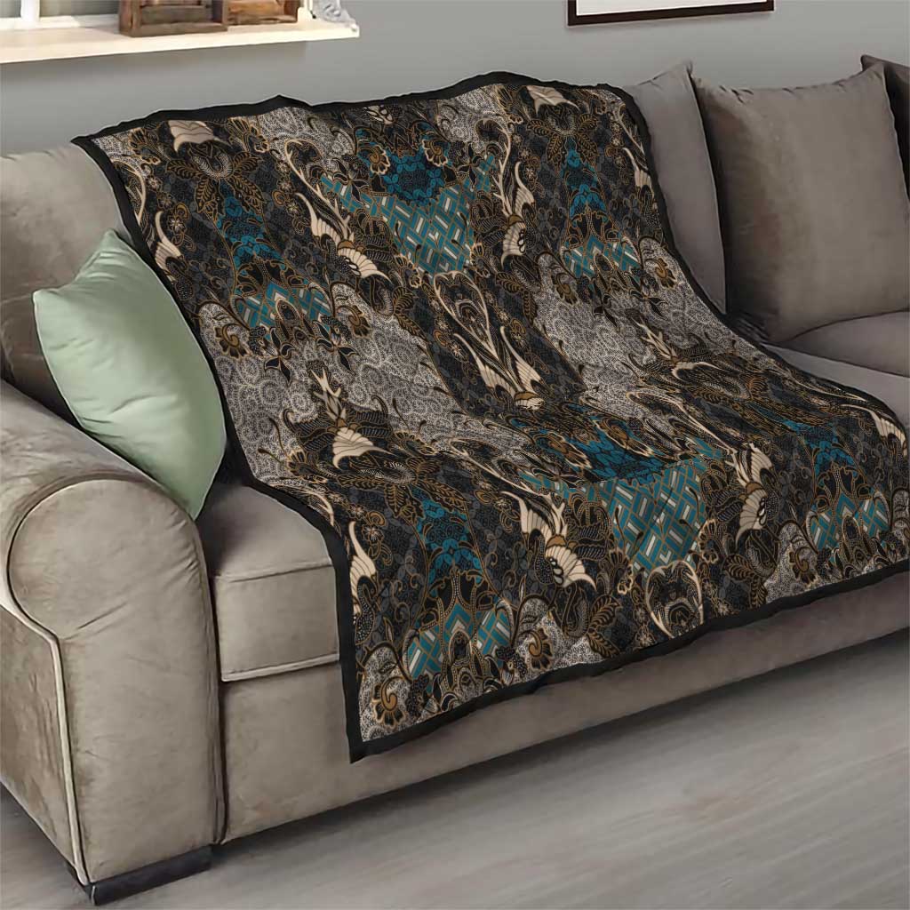 Madiba Nelson Mandela Quilt Indonesia Batik Black - Wonder Print Shop