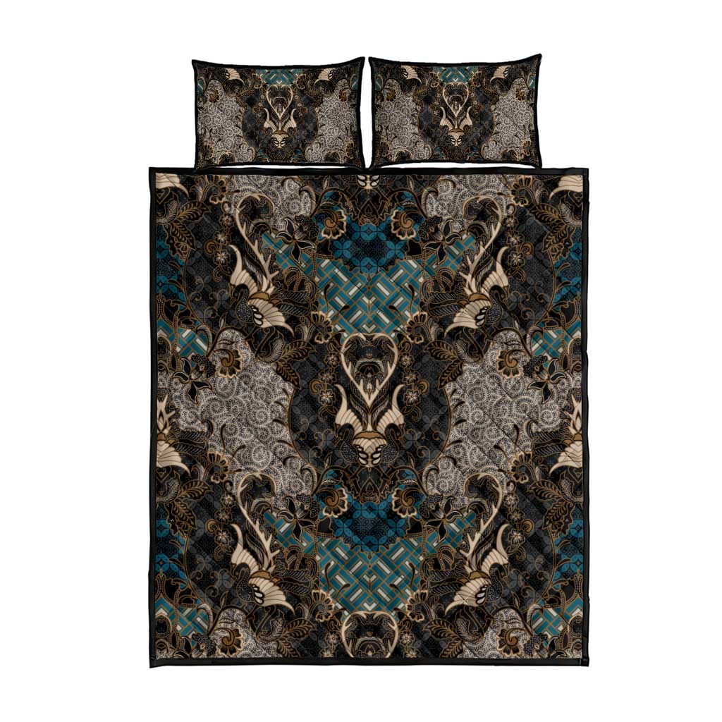 Madiba Nelson Mandela Quilt Bed Set Indonesia Batik Black - Wonder Print Shop