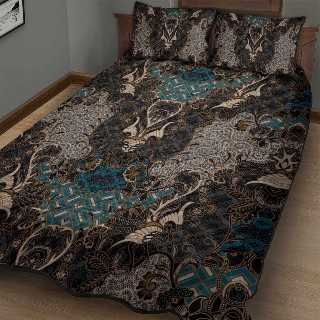 Madiba Nelson Mandela Quilt Bed Set Indonesia Batik Black - Wonder Print Shop