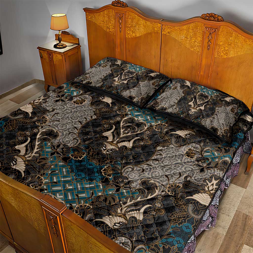 Madiba Nelson Mandela Quilt Bed Set Indonesia Batik Black - Wonder Print Shop