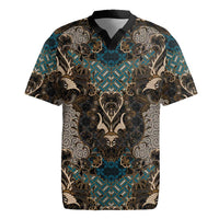 Madiba Nelson Mandela Rugby Jersey Indonesia Batik Black - Wonder Print Shop