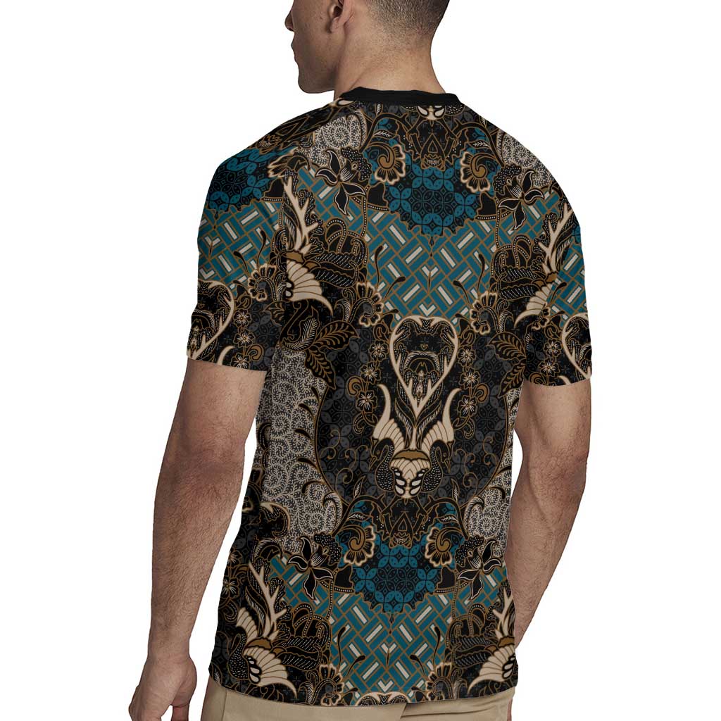 Madiba Nelson Mandela Rugby Jersey Indonesia Batik Black - Wonder Print Shop