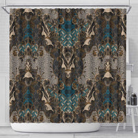 Madiba Nelson Mandela Shower Curtain Indonesia Batik Black - Wonder Print Shop