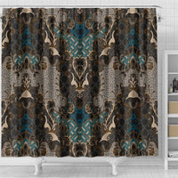 Madiba Nelson Mandela Shower Curtain Indonesia Batik Black - Wonder Print Shop