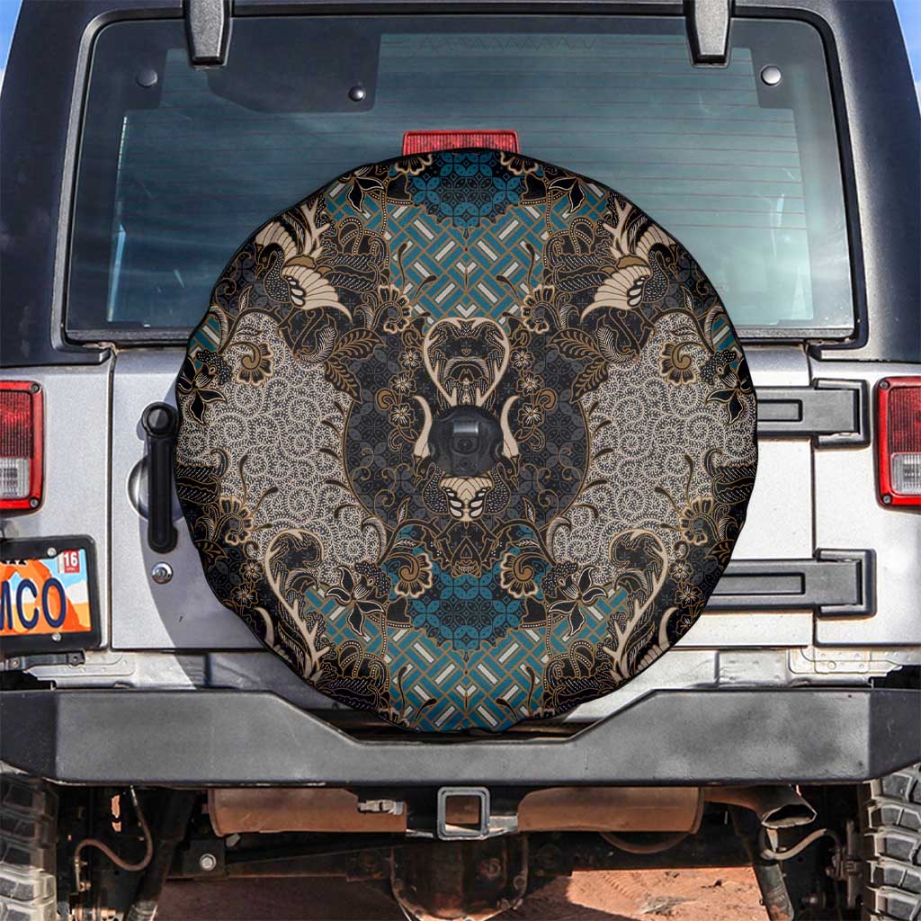 Madiba Nelson Mandela Spare Tire Cover Indonesia Batik Black - Wonder Print Shop