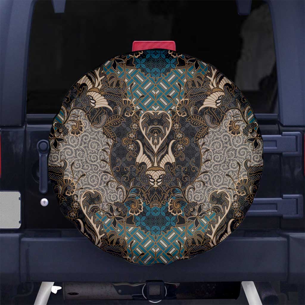 Madiba Nelson Mandela Spare Tire Cover Indonesia Batik Black - Wonder Print Shop