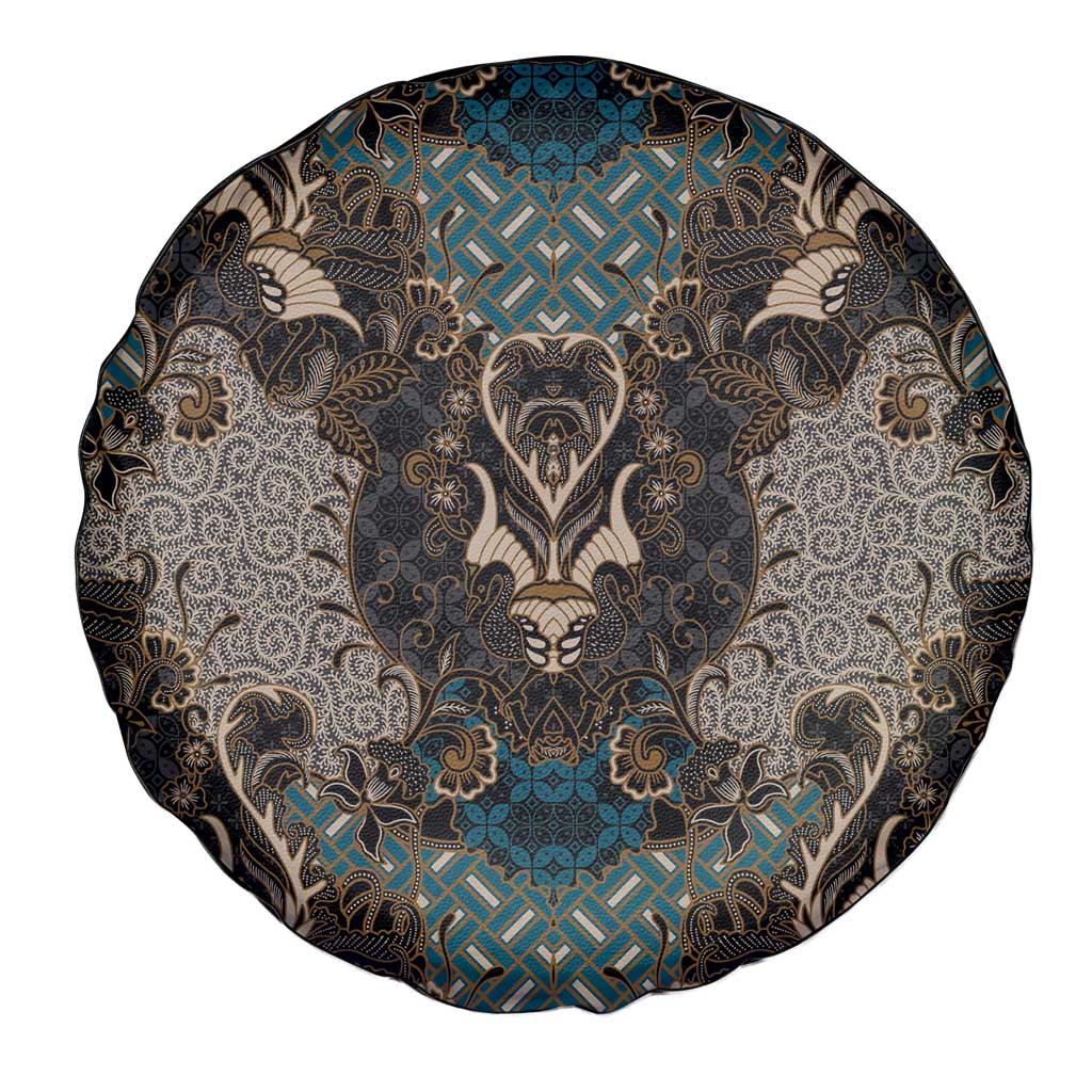 Madiba Nelson Mandela Spare Tire Cover Indonesia Batik Black - Wonder Print Shop