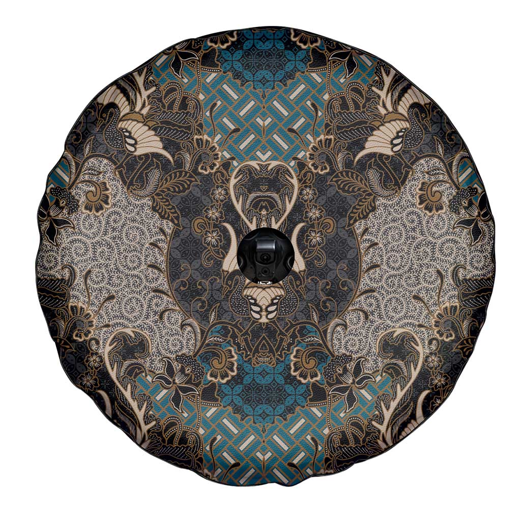 Madiba Nelson Mandela Spare Tire Cover Indonesia Batik Black - Wonder Print Shop