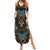 Madiba Nelson Mandela Summer Maxi Dress Indonesia Batik Black - Wonder Print Shop
