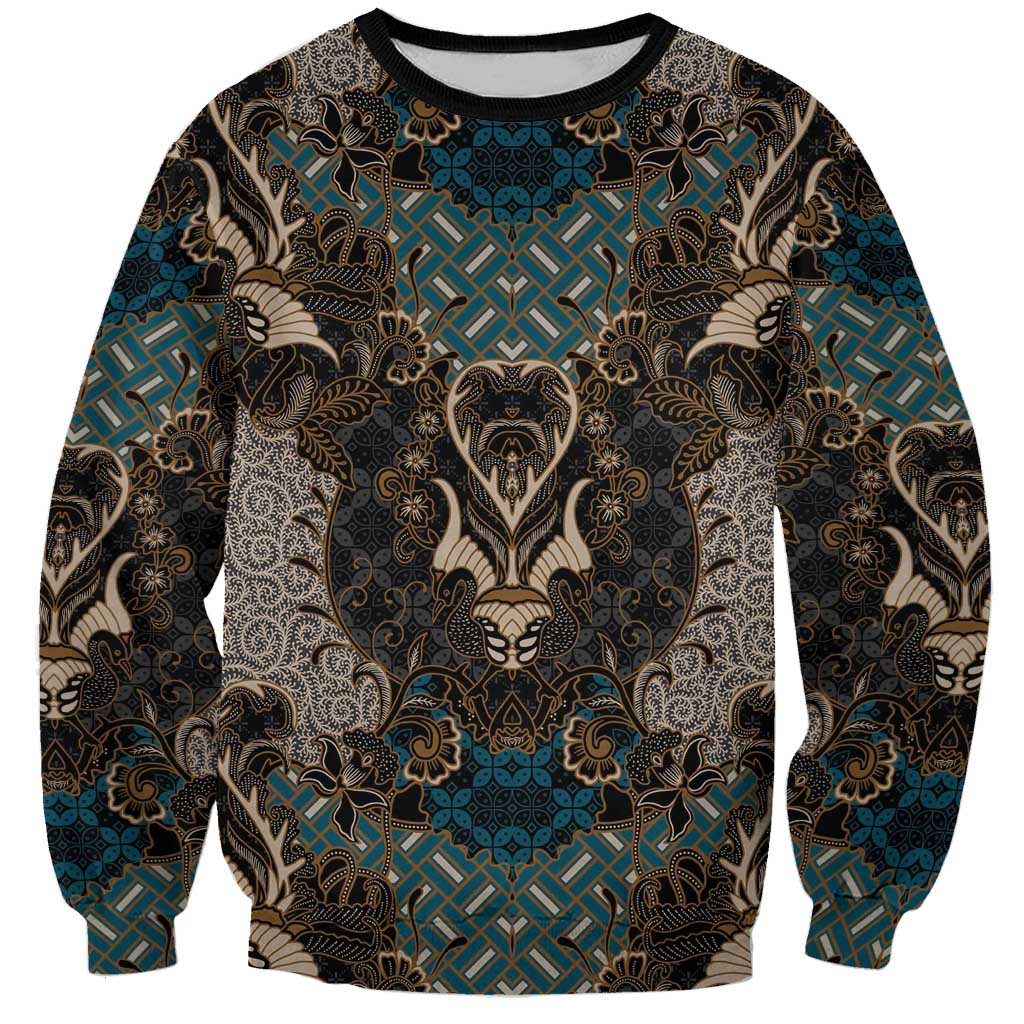 Madiba Nelson Mandela Sweatshirt Indonesia Batik Black - Wonder Print Shop