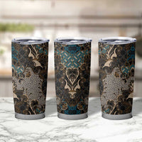Madiba Nelson Mandela Tumbler Cup Indonesia Batik Black - Wonder Print Shop