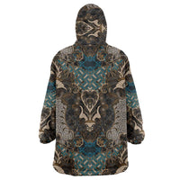 Madiba Nelson Mandela Wearable Blanket Hoodie Indonesia Batik Black - Wonder Print Shop