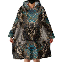 Madiba Nelson Mandela Wearable Blanket Hoodie Indonesia Batik Black - Wonder Print Shop