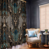 Madiba Nelson Mandela Window Curtain Indonesia Batik Black - Wonder Print Shop