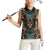 Madiba Nelson Mandela Women Sleeveless Polo Shirt Indonesia Batik Black - Wonder Print Shop
