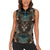 Madiba Nelson Mandela Women Sleeveless Polo Shirt Indonesia Batik Black - Wonder Print Shop