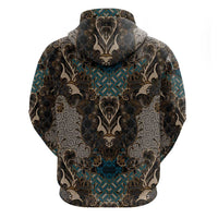 Madiba Nelson Mandela Zip Hoodie Indonesia Batik Black - Wonder Print Shop