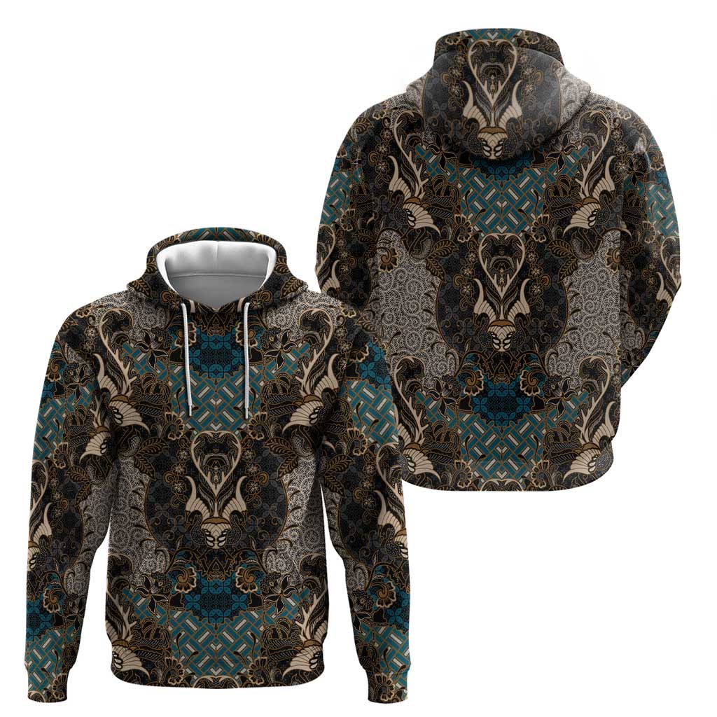 Madiba Nelson Mandela Zip Hoodie Indonesia Batik Black - Wonder Print Shop