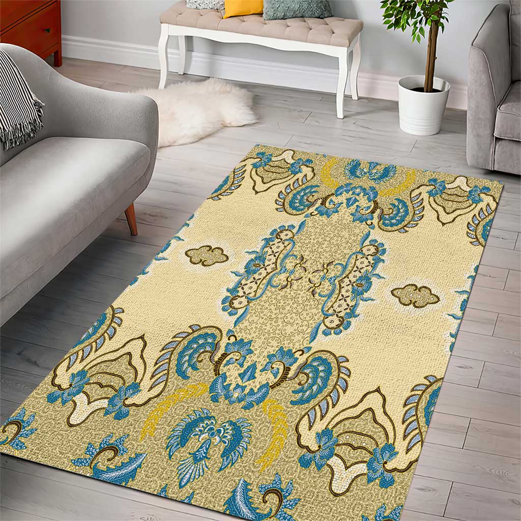 Madiba Nelson Mandela Area Rug Indonesia Batik Yellow Bule - Wonder Print Shop