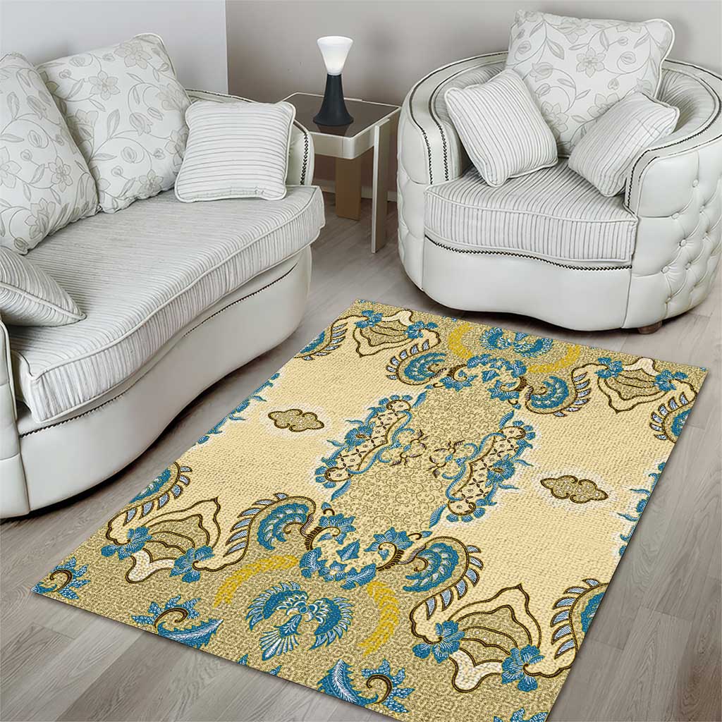 Madiba Nelson Mandela Area Rug Indonesia Batik Yellow Bule - Wonder Print Shop