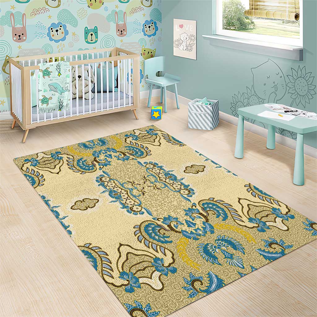 Madiba Nelson Mandela Area Rug Indonesia Batik Yellow Bule - Wonder Print Shop