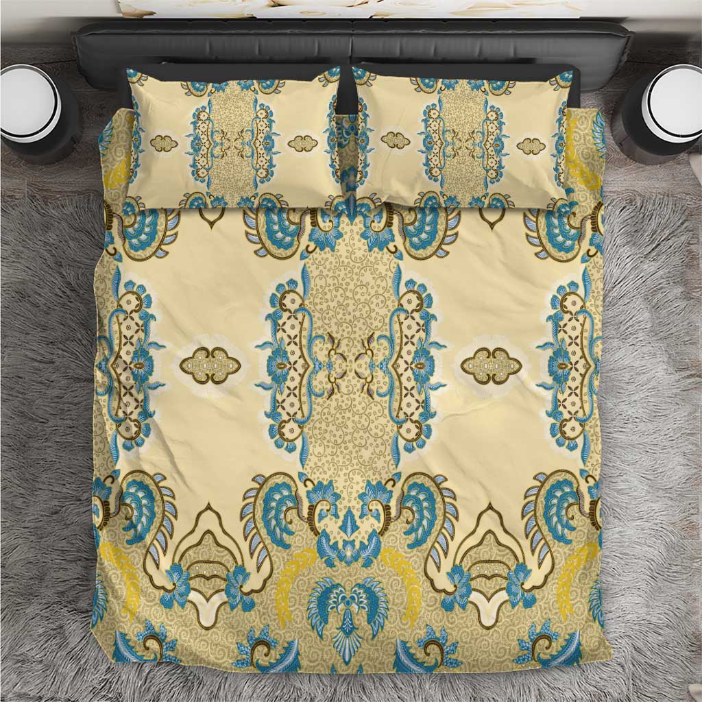 Madiba Nelson Mandela Bedding Set Indonesia Batik Yellow Bule - Wonder Print Shop