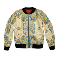 Madiba Nelson Mandela Bomber Jacket Indonesia Batik Yellow Bule - Wonder Print Shop