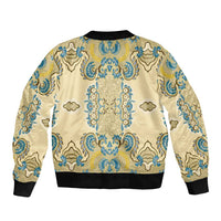 Madiba Nelson Mandela Bomber Jacket Indonesia Batik Yellow Bule - Wonder Print Shop