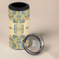 Madiba Nelson Mandela 4 in 1 Can Cooler Tumbler Indonesia Batik Yellow Bule - Wonder Print Shop