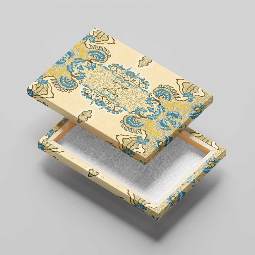 Madiba Nelson Mandela Canvas Wall Art Indonesia Batik Yellow Bule - Wonder Print Shop