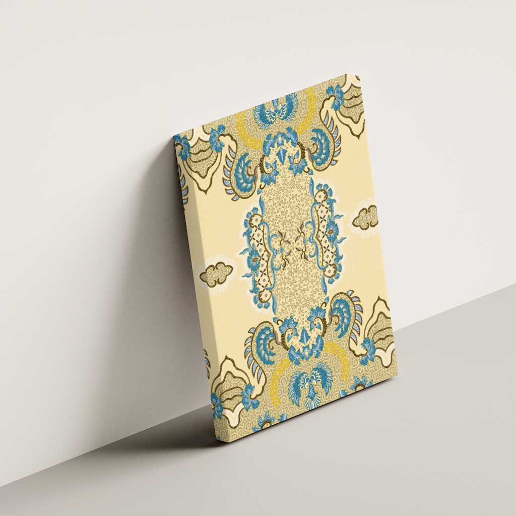 Madiba Nelson Mandela Canvas Wall Art Indonesia Batik Yellow Bule - Wonder Print Shop