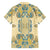 Madiba Nelson Mandela Family Matching Long Sleeve Bodycon Dress and Hawaiian Shirt Indonesia Batik Yellow Bule - Wonder Print Shop