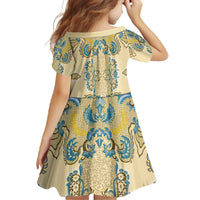 Madiba Nelson Mandela Family Matching Mermaid Dress and Hawaiian Shirt Indonesia Batik Yellow Bule - Wonder Print Shop