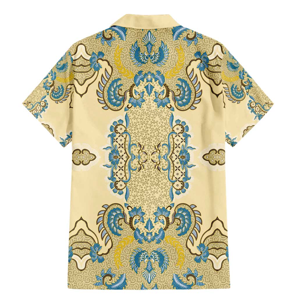 Madiba Nelson Mandela Family Matching Mermaid Dress and Hawaiian Shirt Indonesia Batik Yellow Bule - Wonder Print Shop