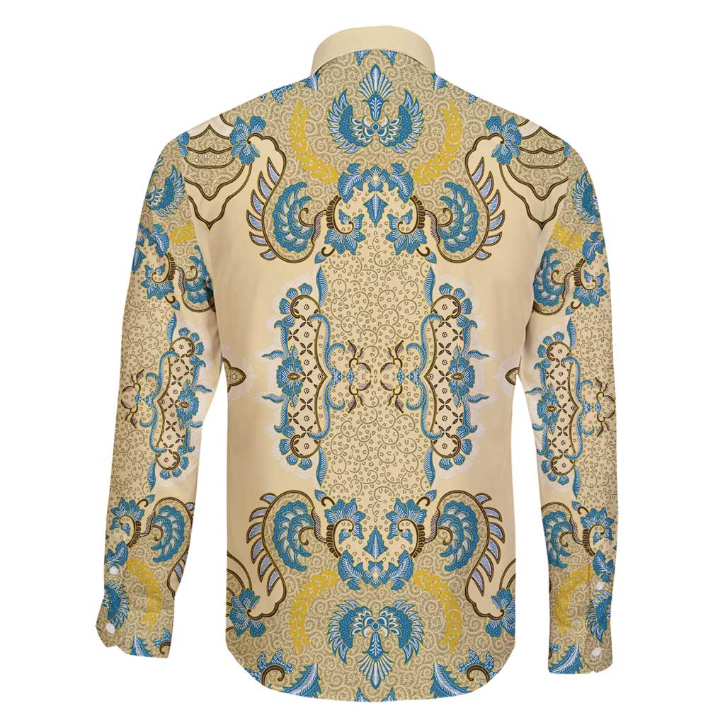 Madiba Nelson Mandela Family Matching Mermaid Dress and Hawaiian Shirt Indonesia Batik Yellow Bule - Wonder Print Shop