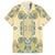 Madiba Nelson Mandela Family Matching Off Shoulder Short Dress and Hawaiian Shirt Indonesia Batik Yellow Bule - Wonder Print Shop