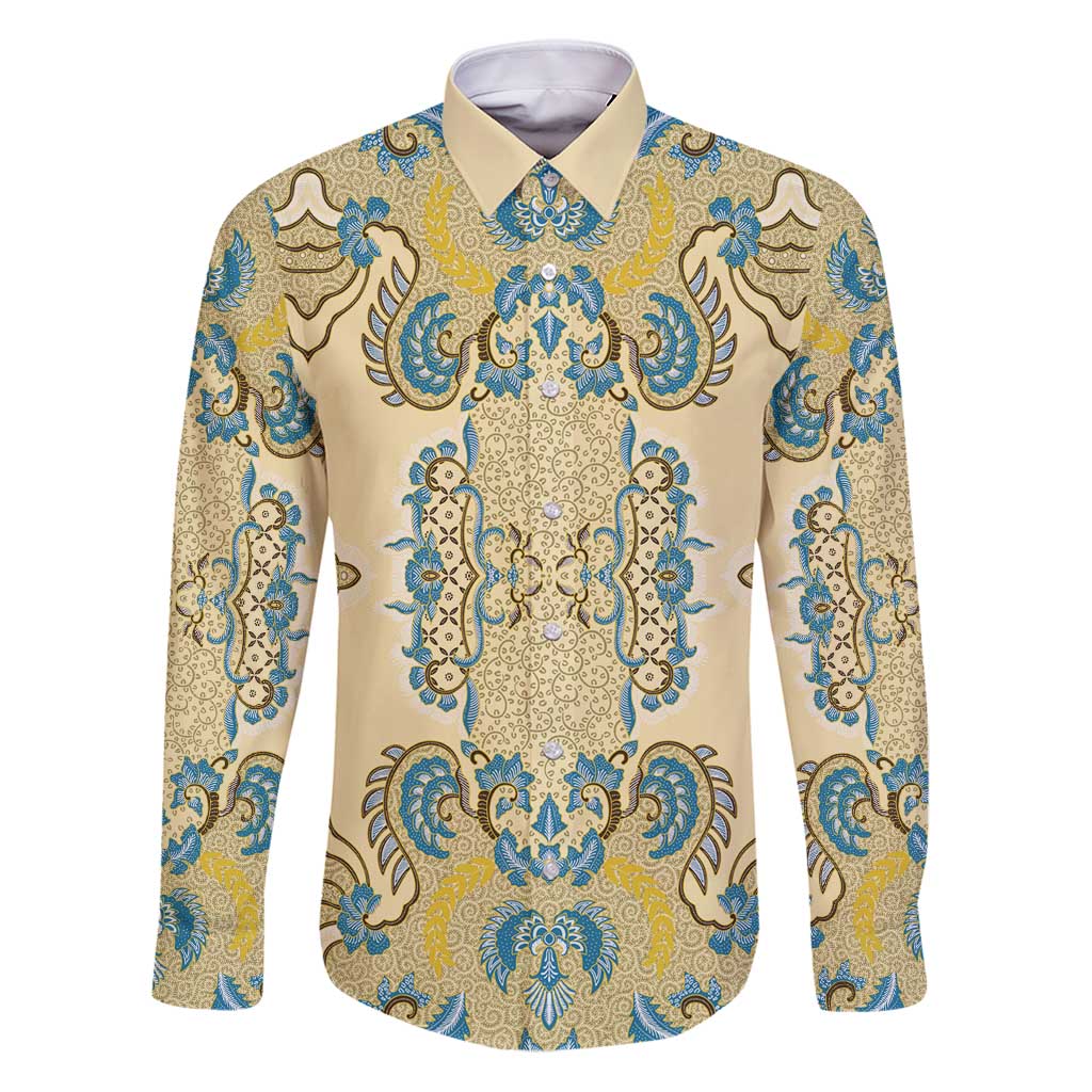 Madiba Nelson Mandela Family Matching Puletasi and Hawaiian Shirt Indonesia Batik Yellow Bule - Wonder Print Shop