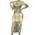 Madiba Nelson Mandela Family Matching Short Sleeve Bodycon Dress and Hawaiian Shirt Indonesia Batik Yellow Bule - Wonder Print Shop