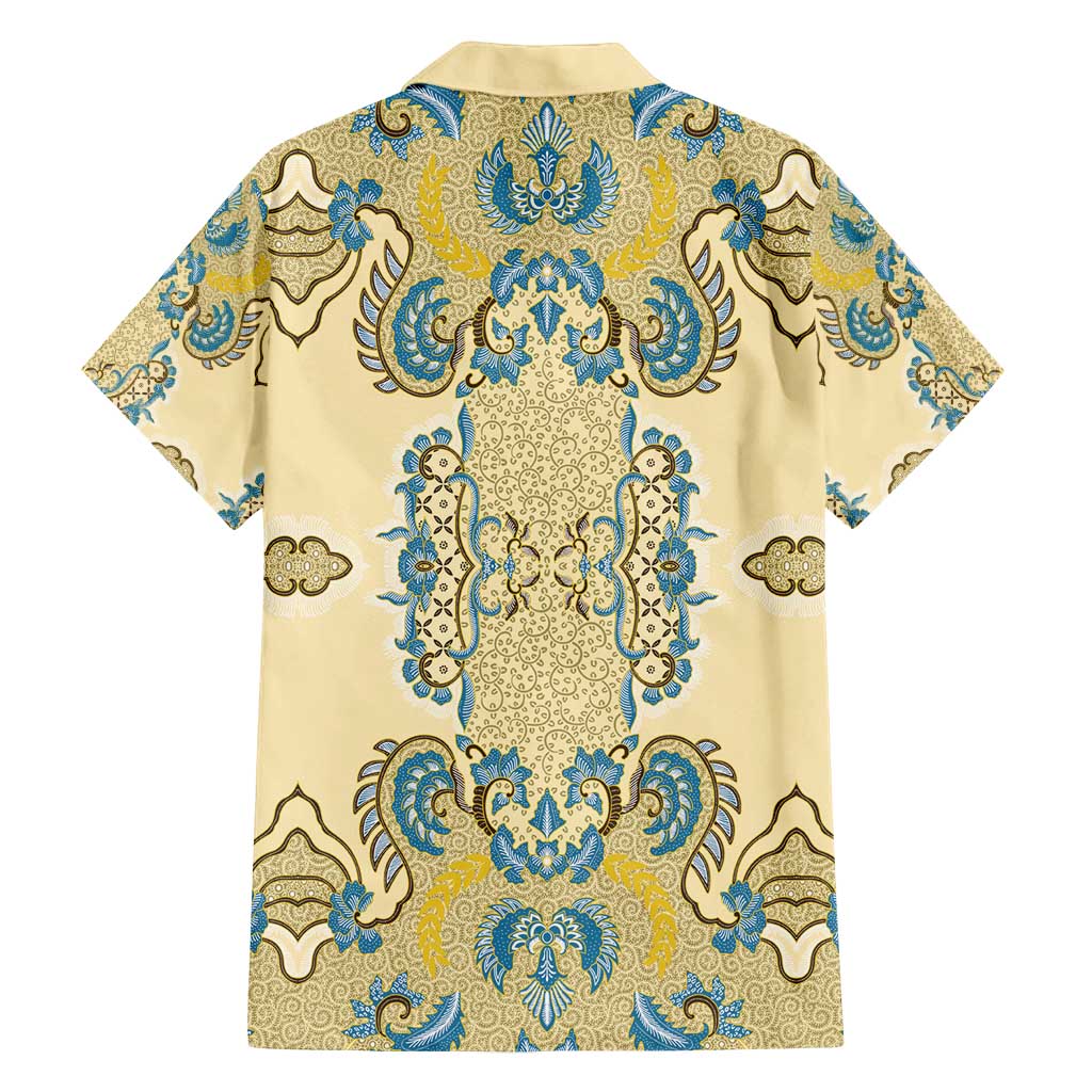 Madiba Nelson Mandela Family Matching Summer Maxi Dress and Hawaiian Shirt Indonesia Batik Yellow Bule - Wonder Print Shop