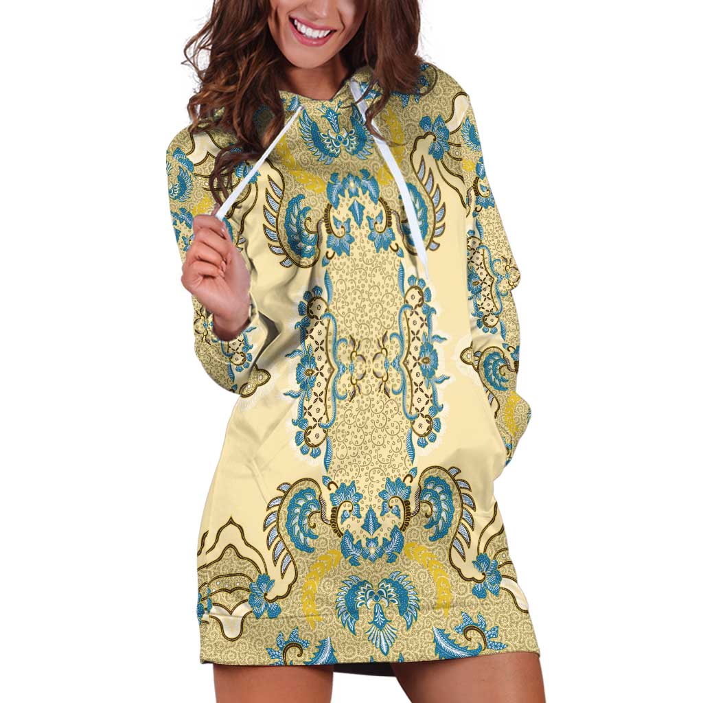 Madiba Nelson Mandela Hoodie Dress Indonesia Batik Yellow Bule - Wonder Print Shop