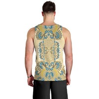 Madiba Nelson Mandela Men Tank Top Indonesia Batik Yellow Bule - Wonder Print Shop