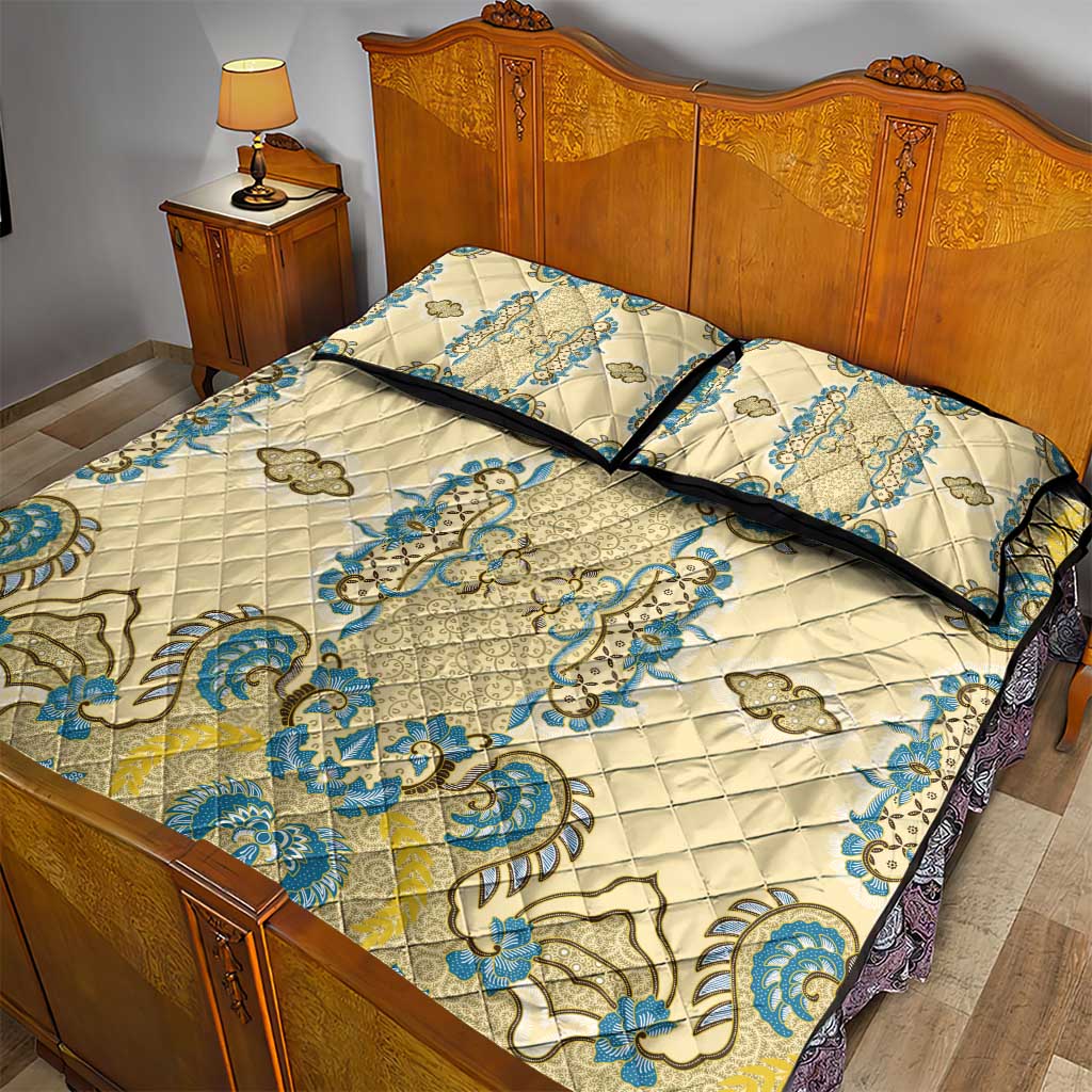 Madiba Nelson Mandela Quilt Bed Set Indonesia Batik Yellow Bule - Wonder Print Shop