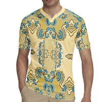 Madiba Nelson Mandela Rugby Jersey Indonesia Batik Yellow Bule - Wonder Print Shop