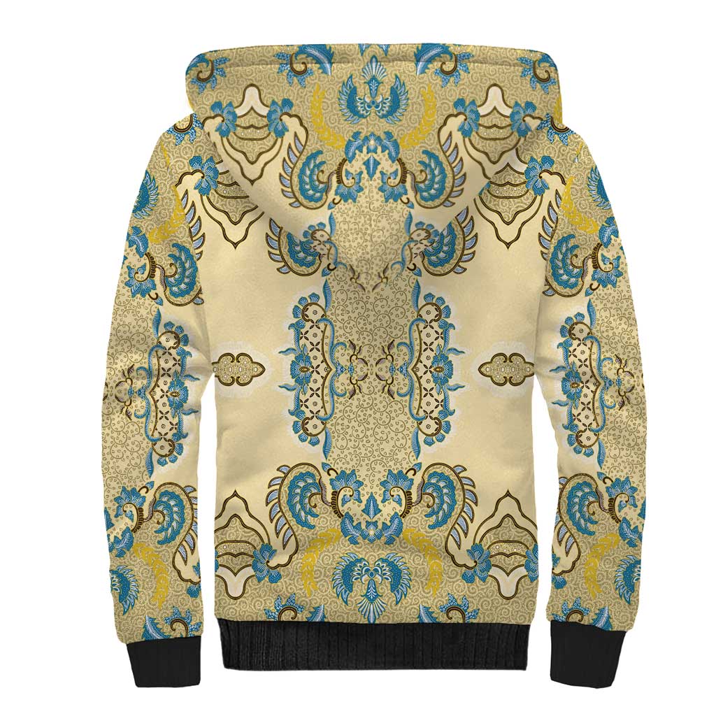 Madiba Nelson Mandela Sherpa Hoodie Indonesia Batik Yellow Bule - Wonder Print Shop